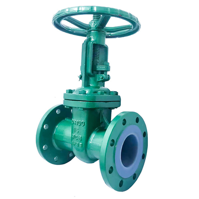Flanged Manual Cast Steel PTFE Lined Sluice Gate Valve Z41F46-16C for Water Treatment