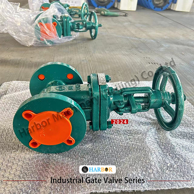 Flanged Manual Cast Steel PTFE Lined Sluice Gate Valve Z41F46-16C for Water Treatment