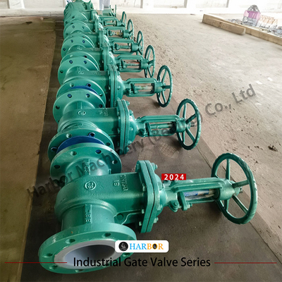Flanged Manual Cast Steel PTFE Lined Sluice Gate Valve Z41F46-16C for Water Treatment