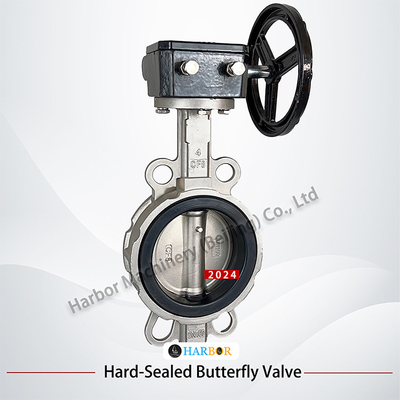 NBR EPDM Soft Seal 304 Stainless Steel Manual Turbine Handle Butterfly Valve D71X-10/16P