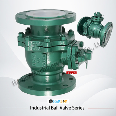 PTFE Coated Flanged Ball Valve Q41F46-16C for Acid and Alkali Resistant Applications