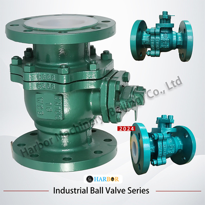 PTFE Coated Flanged Ball Valve Q41F46-16C for Acid and Alkali Resistant Applications