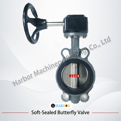 Water Medium DN40-DN700 Manual Turbine Cast Steel Soft-Seal Butterfly Valve D371X-16C