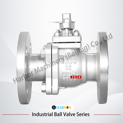 Silver PTFE-Lined Ball Valve Q41F46-16P Corrosion Resistance High Reliability