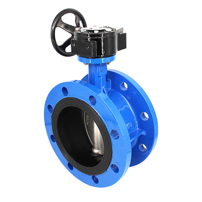 DN40-DN1200 Flange Connection Manual Turbine Ductile Iron Butterfly Valve for Benefit