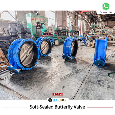 DN40-DN1200 Flange Connection Manual Turbine Ductile Iron Butterfly Valve for Benefit