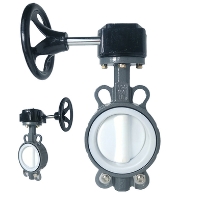 Fully Lined WCB Wafer Butterfly Valve D71F4-16C with Dual-Acting Operation Design