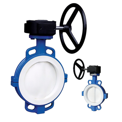 PTFE-Lined Turbine Wafer Butterfly Valve D371F46-16C with Acid and Alkali Resistance