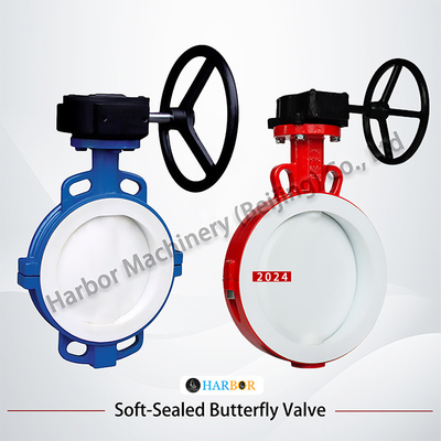 PTFE-Lined Turbine Wafer Butterfly Valve D371F46-16C with Acid and Alkali Resistance