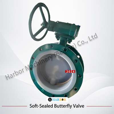 Cast Steel Turbine Fully PTFE-Lined Flanged Butterfly Valve D341F46-16C for Industrial