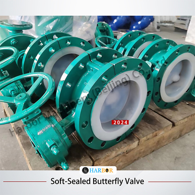 Cast Steel Turbine Fully PTFE-Lined Flanged Butterfly Valve D341F46-16C for Industrial