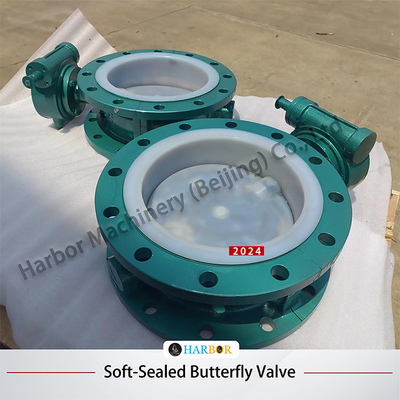 Cast Steel Turbine Fully PTFE-Lined Flanged Butterfly Valve D341F46-16C for Industrial