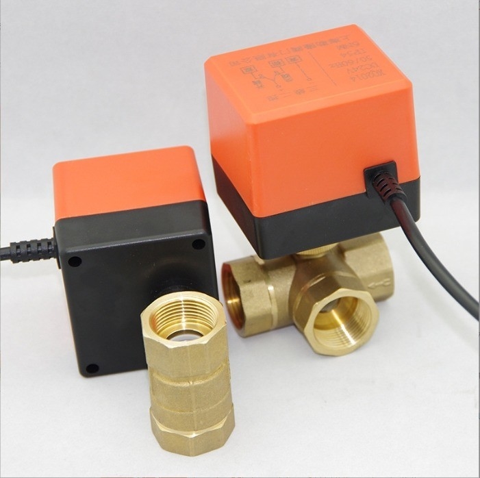 High Safety Factor Electric Two-Way Forged Brass Ball Valve for Water