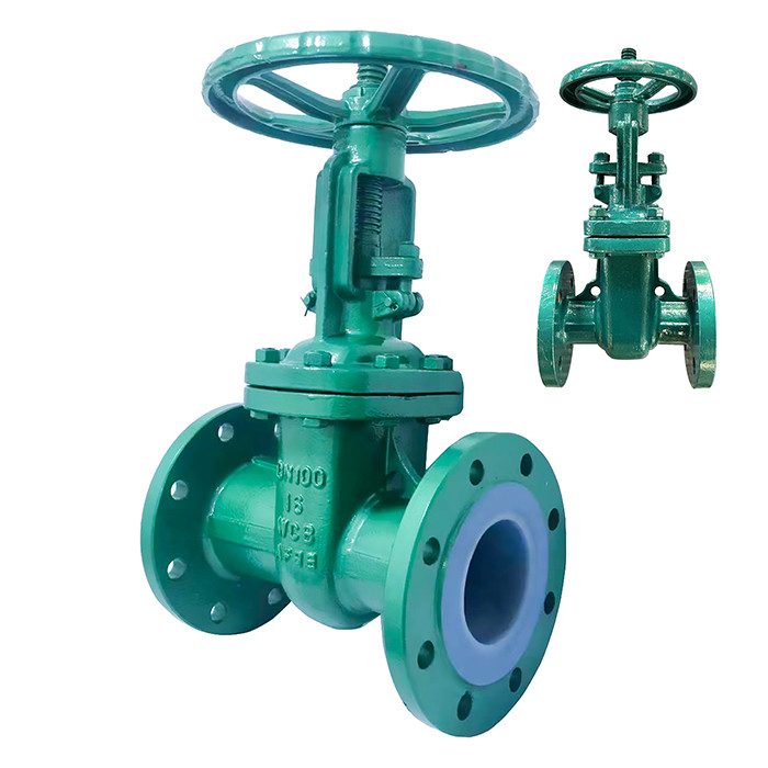 Flanged Manual Cast Steel PTFE Lined Sluice Gate Valve Z41F46-16C for Water Treatment