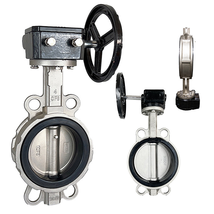 NBR EPDM Soft Seal 304 Stainless Steel Manual Turbine Handle Butterfly Valve D71X-10/16P