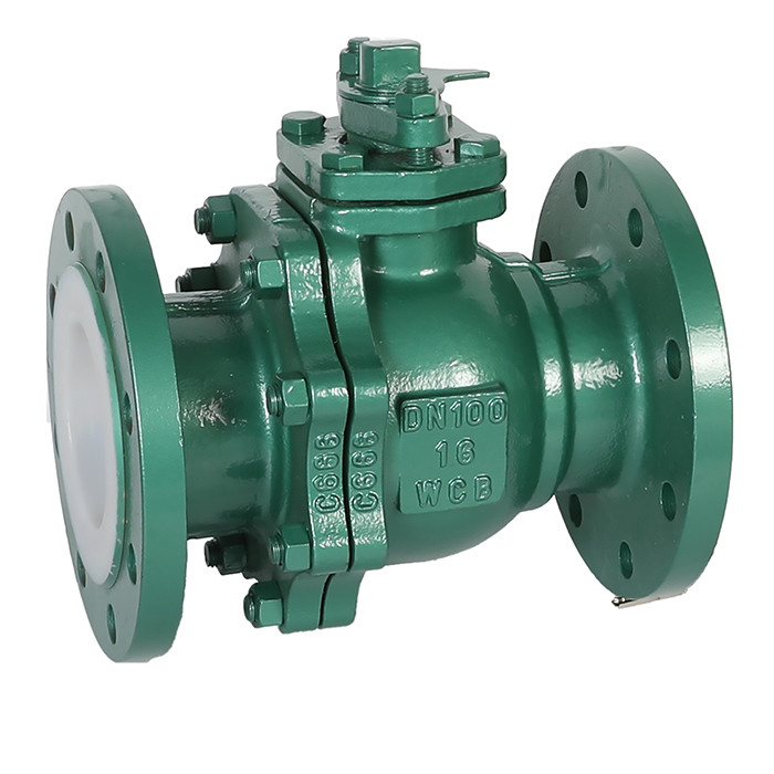 PTFE Coated Flanged Ball Valve Q41F46-16C for Acid and Alkali Resistant Applications