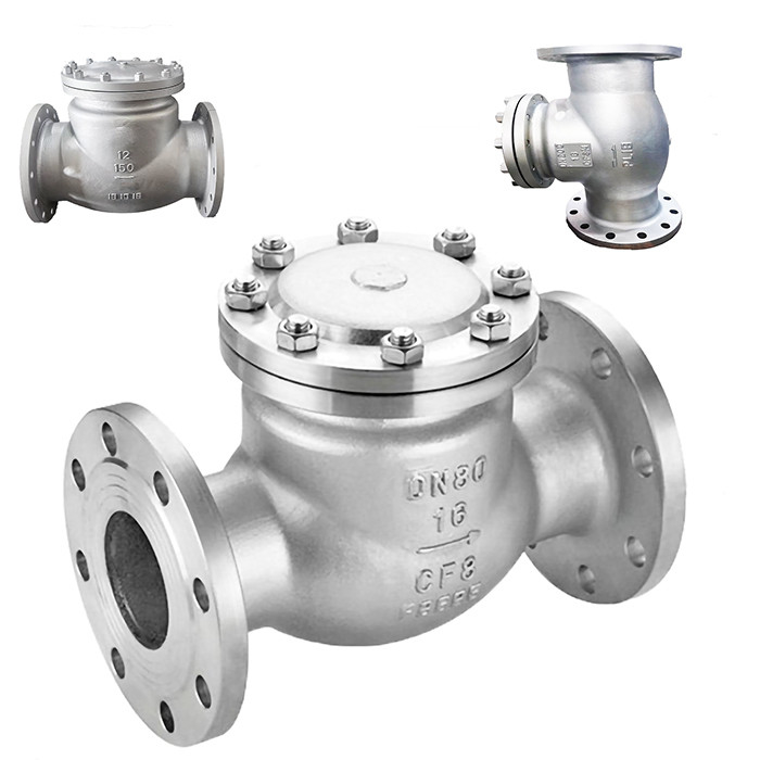 Stainless Steel DN15-DN300 Water Oil Gas Medium Flanged Swing Check Valve H44H-150LB